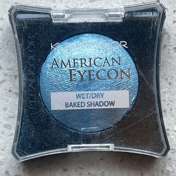 Kleancolor Am. Eyecon Wet/Dry Baked Eyeshadow  2 Smoky Blue & Granite Glimmer - Picture 2 of 4